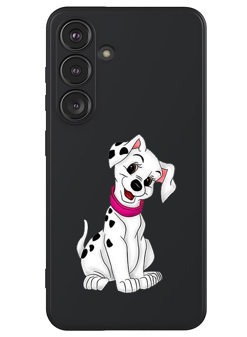 Theodor Protective Slim Fit Case Liquid Silicone Cover with Full Body Protection Anti-Scratch Shockproof Case For Samsung Galaxy S25 Plus (Black) - Dog (2) - Image 1