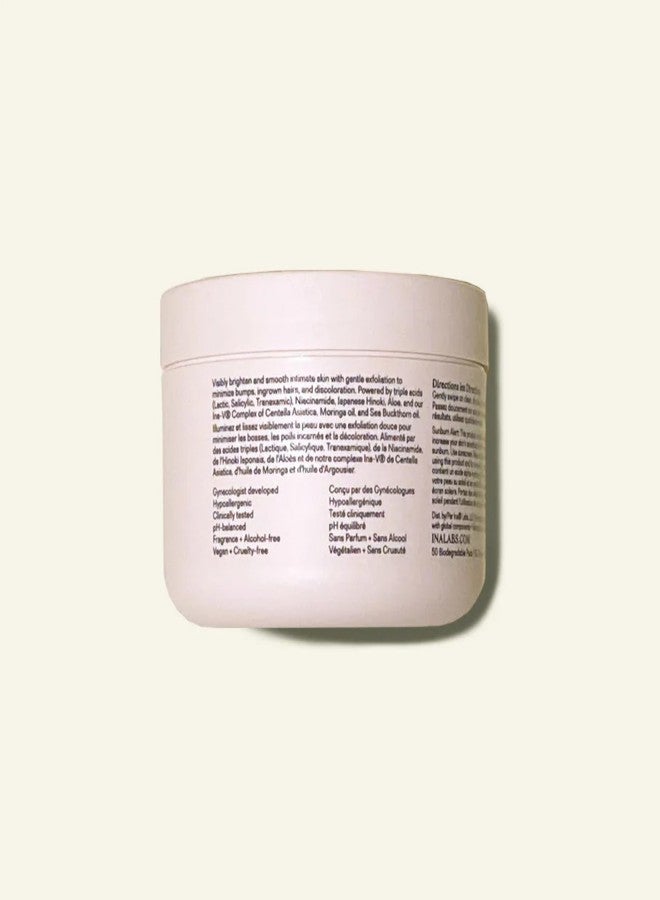 Ina Brightening & Exfoliating Pads - AHA BHA Intimate Exfoliating Pads with Lactic, Salicylic & Tranexamic Acid - Bikini Line Pads for Ingrown Hairs & Discoloration - 50 Biodegradable Pads - Image 4