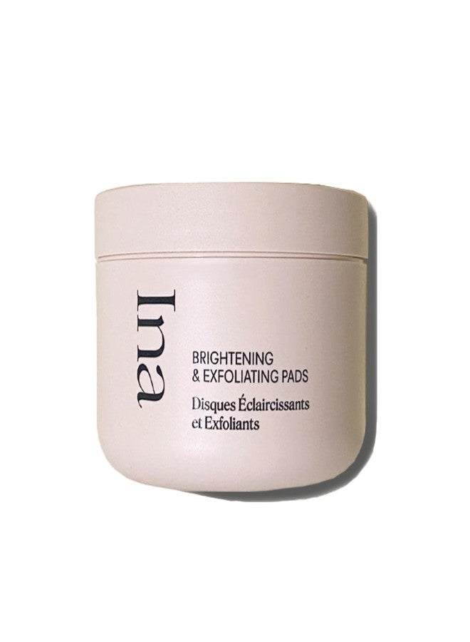 Ina Brightening & Exfoliating Pads - AHA BHA Intimate Exfoliating Pads with Lactic, Salicylic & Tranexamic Acid - Bikini Line Pads for Ingrown Hairs & Discoloration - 50 Biodegradable Pads - Image 1