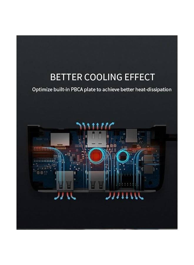 هوكور محول ايثرنت USB 3.0، موزع USB 4 في 1 مع 3 منافذ بيانات USB-A وشبكة RJ45 جيجابت واحدة، موزع USB متعدد المنافذ للابتوب والكمبيوتر وماك بوك برو/اير 2015 وسيرفس وديل اكس بي اس وكروم بوك وثينك باد - Image 3