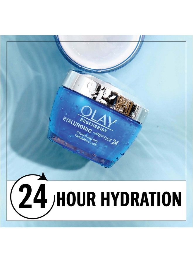 Olay Regenerist Hyaluronic Acid + Peptide 24 Gel Face Moisturizer For All Day Skin Hydration Fragrancefree 1.7 Oz With Niacinamide Includes Olay Whip Travel Size For Dry Skin - Image 5