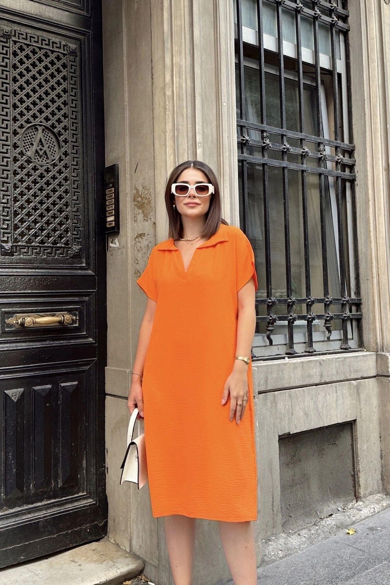 Weshaya Dress Women Orange - Image 4