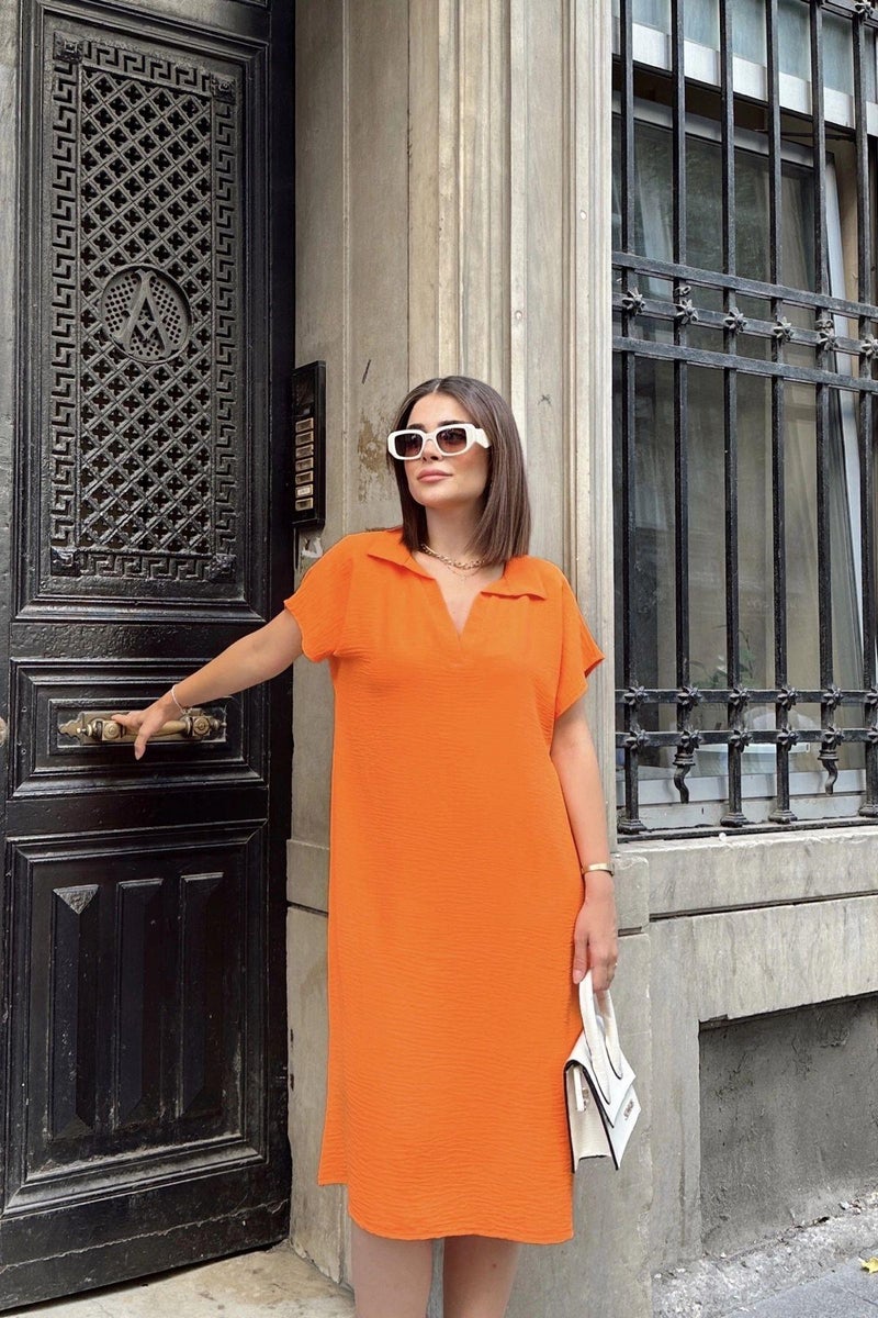 Weshaya Dress Women Orange - Image 5