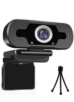 FLOWING Webcam HD 1080P,Webcam with Microphone, USB Desktop Laptop Camera with 110 Degree Widescreen,Stream Webcam for Calling, Recording,Conferencing, Gaming,Webcam with Privacy Shutter and Tripod  - Image 1