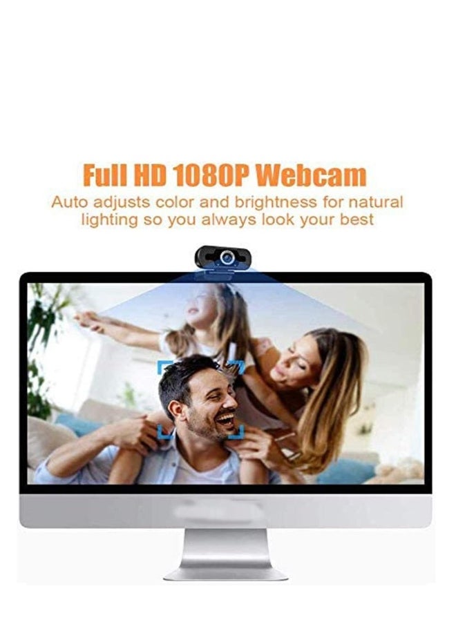 فلوينغ كاميرا ويب HD 1080P، كاميرا ويب مع ميكروفون، كاميرا USB للكمبيوتر المكتبي والمحمول بزاوية عرض 110 درجة، كاميرا ويب للبث والمكالمات، التسجيل، المؤتمرات، الألعاب، كاميرا ويب مع غطاء خصوصية وحامل ثلاثي الأرجل  - Image 4