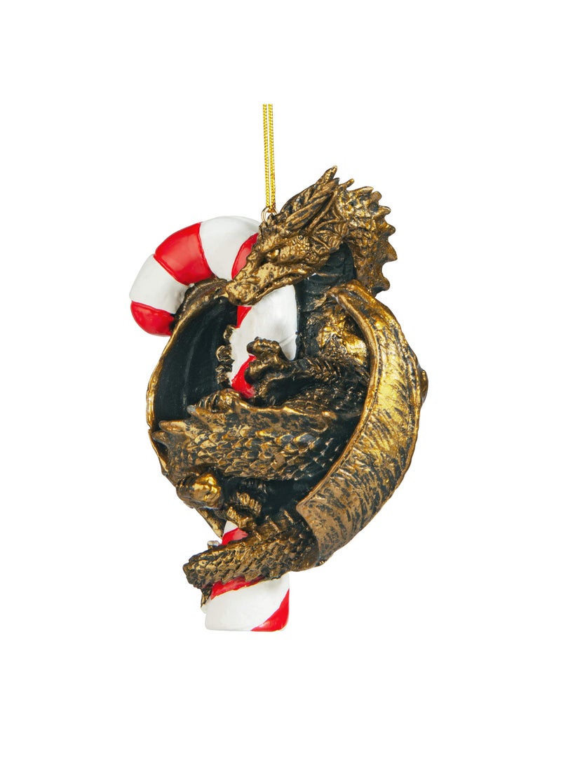 Design Toscano Design Toscano Gothic Dragon with a Candy Cane Sweet Tooth Christmas Tree Ornament  Single  - Image 5