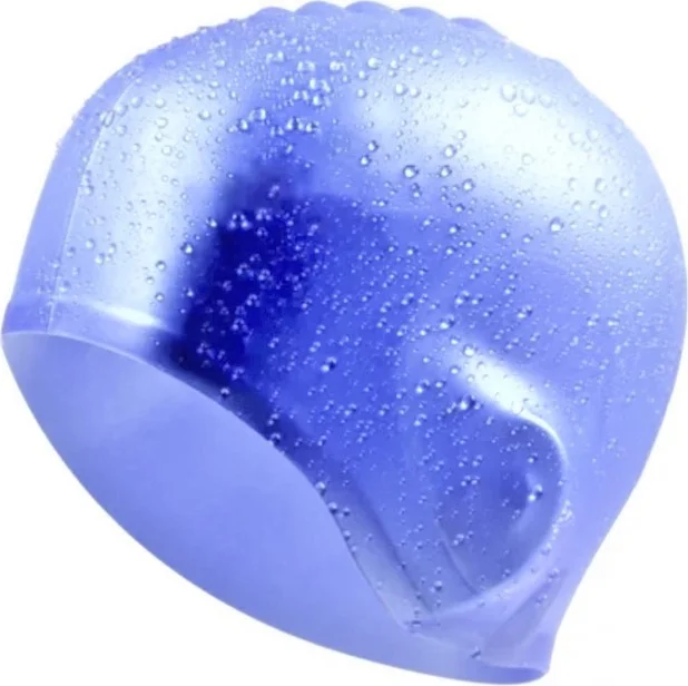 ELEVEN MARKETS Swimming Cap Light Blue Swimming Cap with Silicone Ears