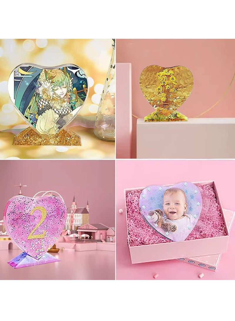 SOLARAE Resin Photo Frame Molds, Large Silicone Picture Frames Resin Molds Heart Shape Silicone Epoxy Molds for DIY Photo Silicone Tool Home Table Decor, Home Table Decor, Handmade Gifts - Image 4