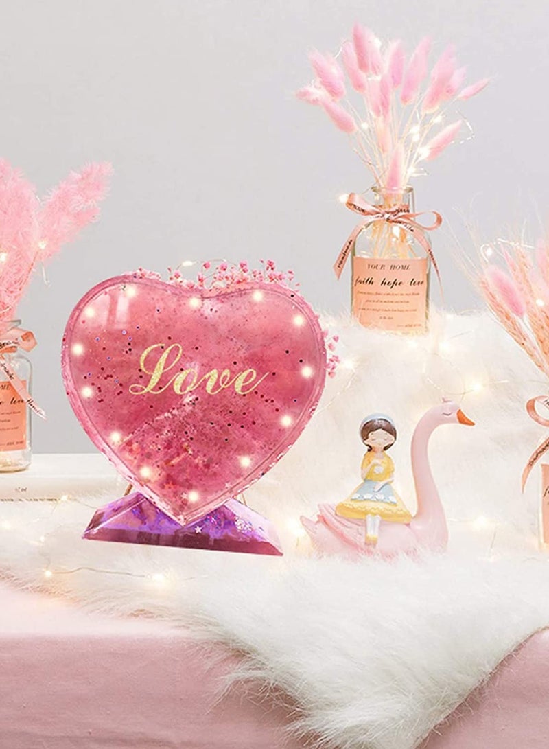 SOLARAE Resin Photo Frame Molds, Large Silicone Picture Frames Resin Molds Heart Shape Silicone Epoxy Molds for DIY Photo Silicone Tool Home Table Decor, Home Table Decor, Handmade Gifts - Image 3