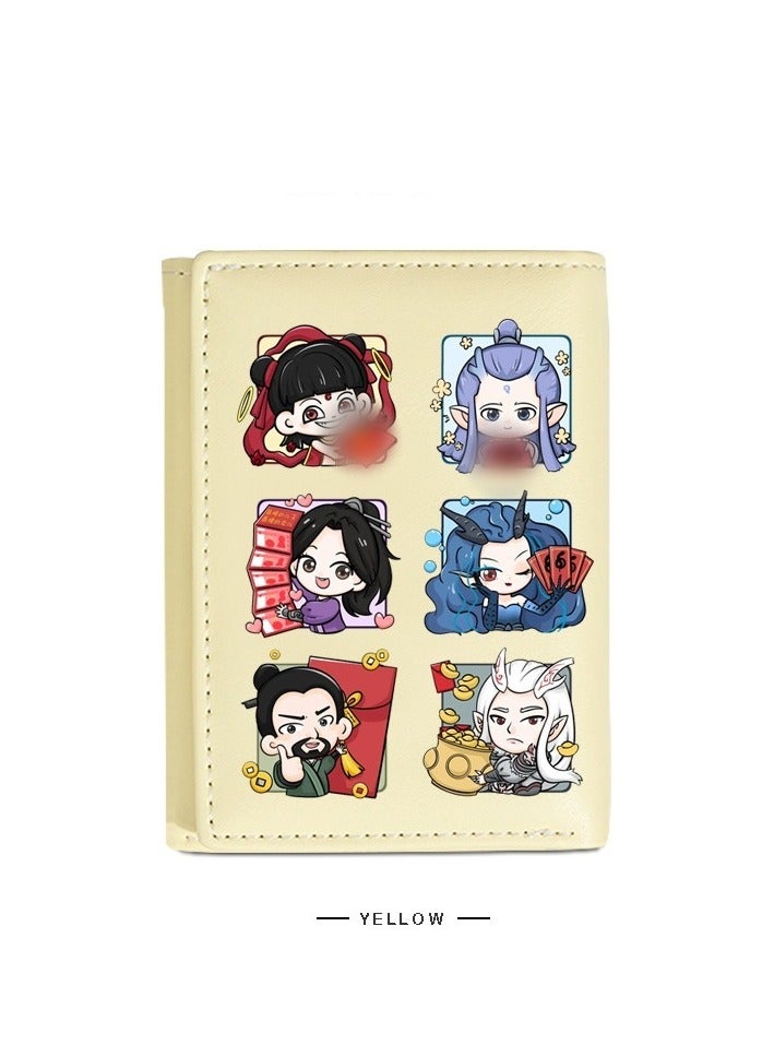 KUYING Nezha Short Wallet PU Student Wallet 