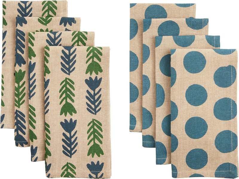 Mud Pie Floral Dot Cloth Napkins 18 x 18 - Image 2