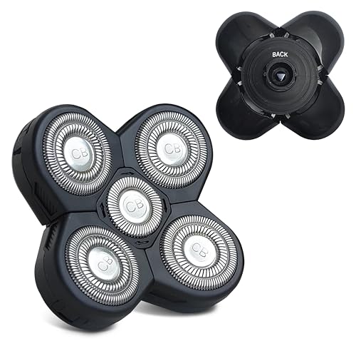 The Cut Buddy Replacement Shaver Head Universal Rotary Wet  Dry 5Blade Head for Coarse Hair Skull Face Body Arms Legs Back Chest 1 Unit The Cut Buddy
