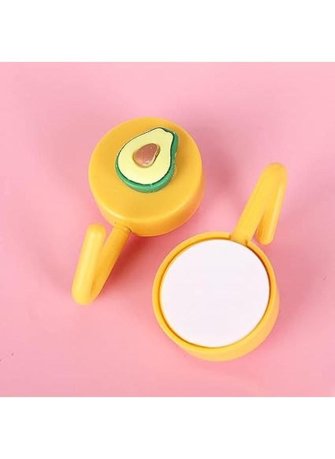 10PC Self-Adhesive Bathroom and Kitchen Hooks, Colourful, Towel Holder, Office Hooks, Waterproof Hooks - Avocado  - Image 2
