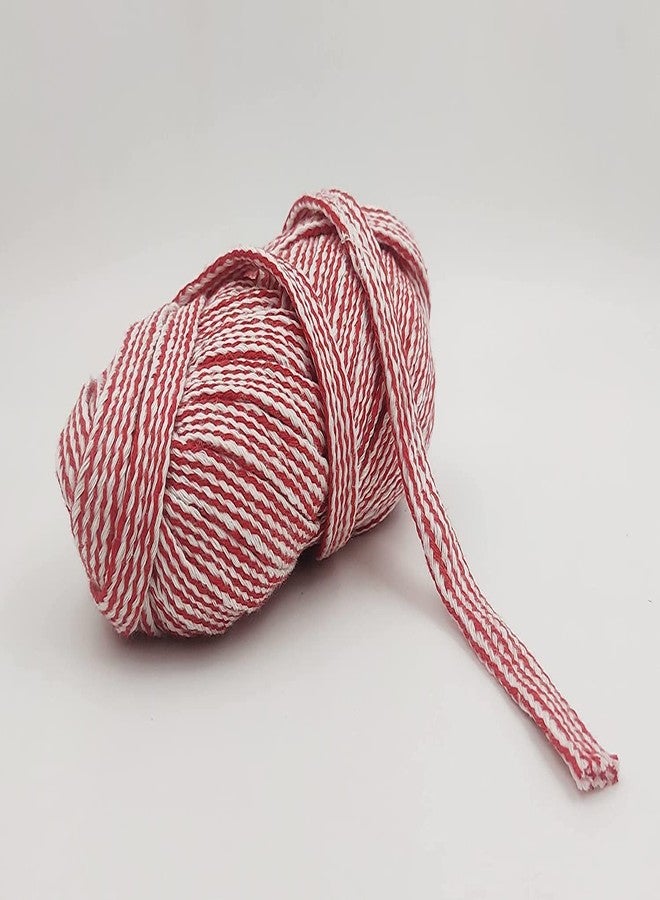 Bobbiny | Nada Flat Dori Strings (10 Meters) 100% Pure Cotton Strings for Ethnic Indian Dresses, Pajama, Lehenga, Saree,Petticoat, salwars, Patiala, chudidars (Red White Mix) - Image 3