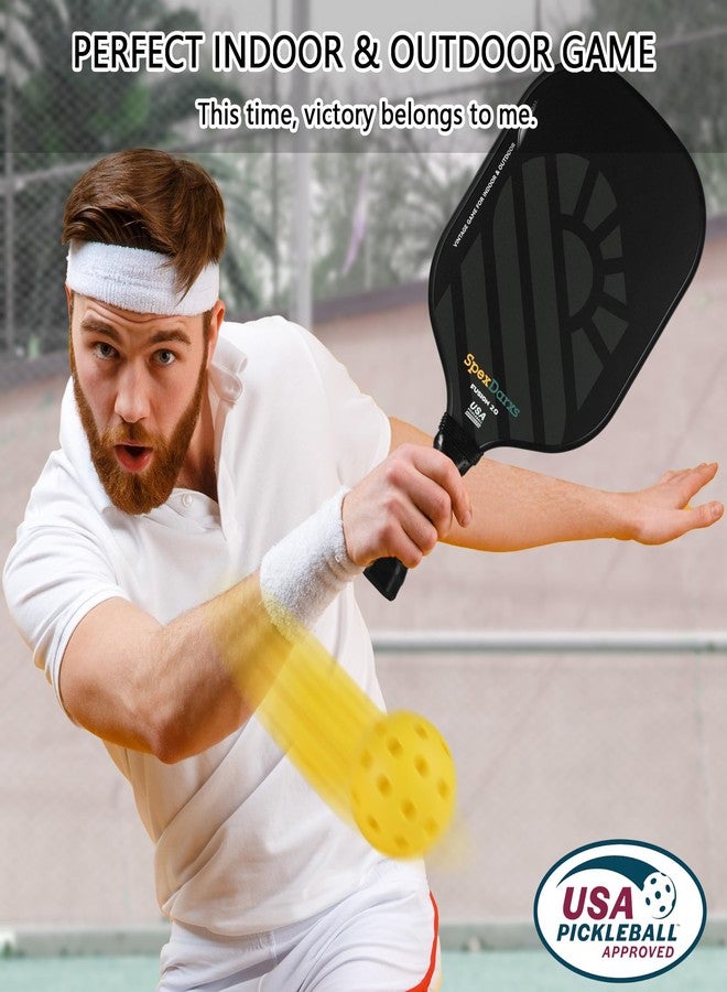 SpexDarxs Pickleball Paddles Set of 2, USAPA Approved Lightweight Fiberglass Pickleball Paddles,Pickleball Indoor Outdoor Game for Adults Family Friends, Pickleball Gift for Men Women - Image 2