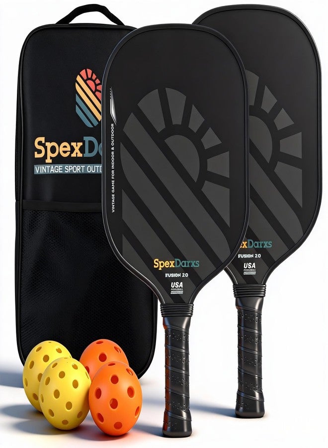 SpexDarxs Pickleball Paddles Set of 2, USAPA Approved Lightweight Fiberglass Pickleball Paddles,Pickleball Indoor Outdoor Game for Adults Family Friends, Pickleball Gift for Men Women - Image 1