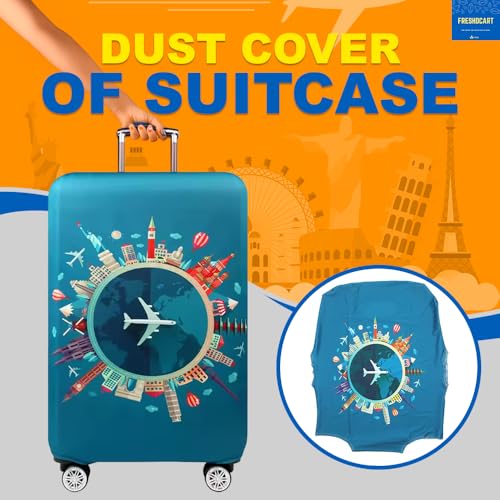FreshDcart Luggage Dust Cover, Stretchable Suitcase Cover, Durable Travel Bag Covers for Suitcases - Universal Fit Easy to Use (Multicolor, Pack of 1) (Medium (22-24 inch)) - Image 3