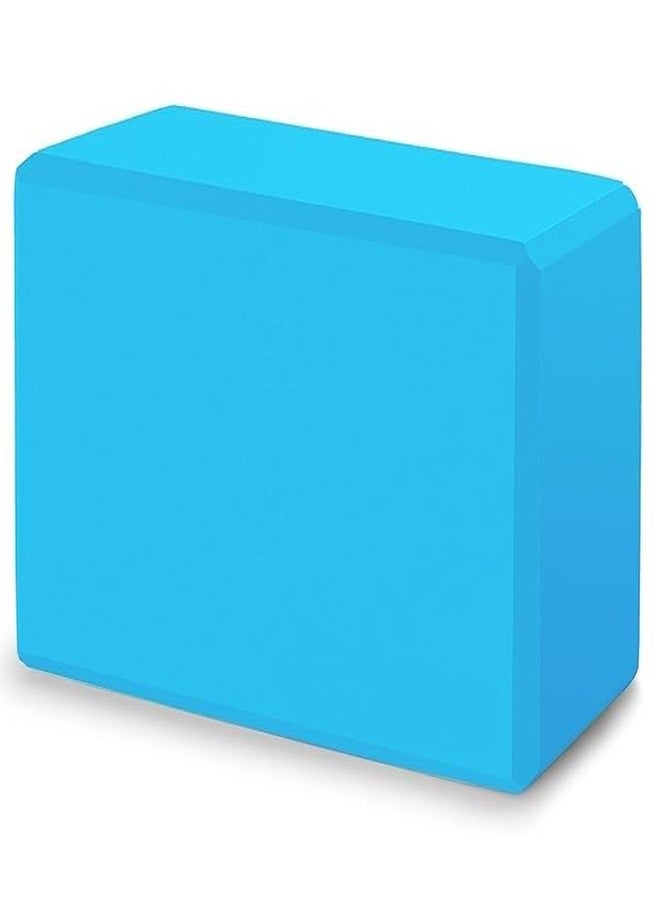 First Choice مكعب يوغا من إسفنج EVA عالي الكثافة من FIRST CHOICE للقوة والتوازن والمرونة، مقاوم للروائح، حجم عادي (3 × 6 × 9 بوصات، مجموعة من قطعة واحدة، أزرق) - Image 2