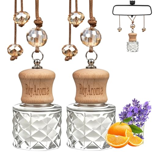 RoyAroma EcoFriendly Car Air Freshener DiffuserHanging Car Diffuser 2Pack Natural Essential Oil Car Perfume Long Lasting Scent for Auto Home Cologne - Image 1
