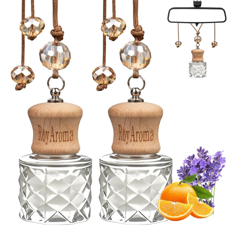 RoyAroma EcoFriendly Car Air Freshener DiffuserHanging Car Diffuser 2Pack Natural Essential Oil Car Perfume Long Lasting Scent for Auto Home Cologne - Image 3