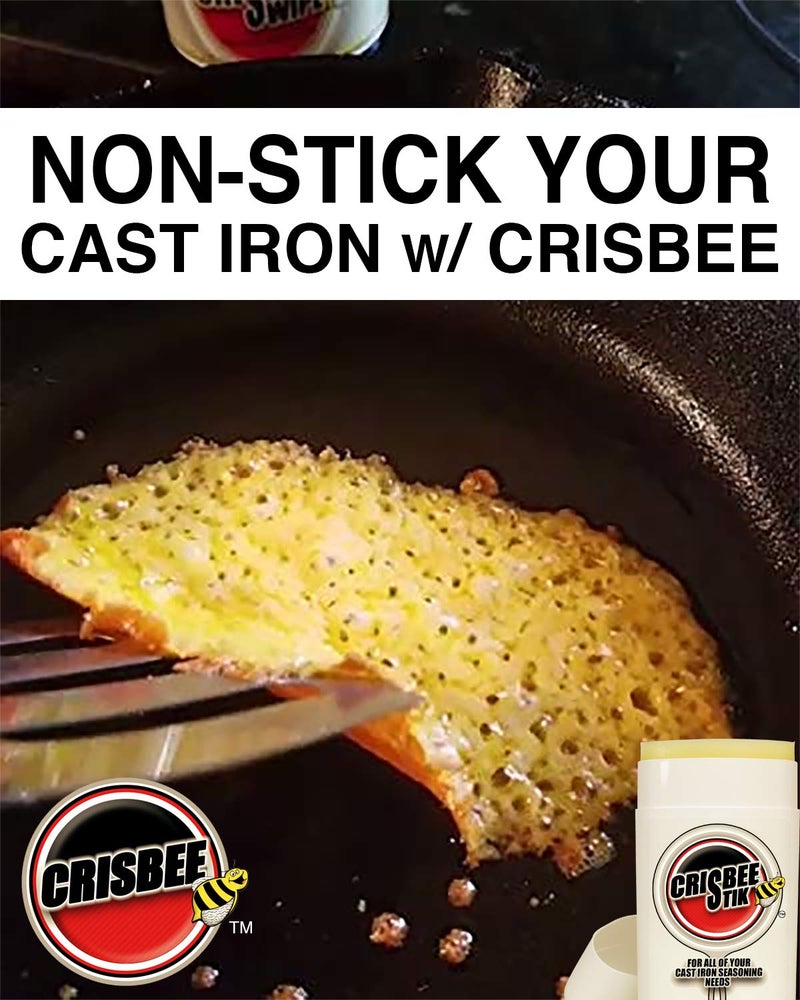 Crisbee PuckÂ® Cast Iron and Carbon Steel Seasoning - Family Made in USA - The Cast Iron Seasoning Oil & Conditioner Preferred by Experts - Maintain a Cleaner Non-Stick Skillet - Image 3