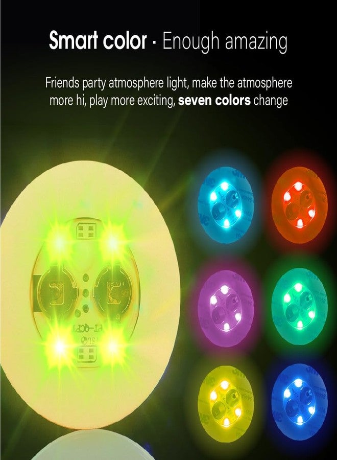 Tumahe LED Light Up Coasters,12 pcs Light Up Coasters, LED Bottle Light,6 Colors Led Bar Coaster for Bars and Parties(Wedding) in Multiple Colors and Sizes (60mm) - Image 2