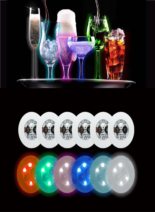 Tumahe LED Light Up Coasters,12 pcs Light Up Coasters, LED Bottle Light,6 Colors Led Bar Coaster for Bars and Parties(Wedding) in Multiple Colors and Sizes (60mm) - Image 1