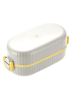flâneur Lunch Box with Yellow Straps and Secure Latches, 880ml - Durable, Leak-Proof Food Container for School Lunches, Work, and Travel, Featuring a Modern Design and Portability  - Image 1