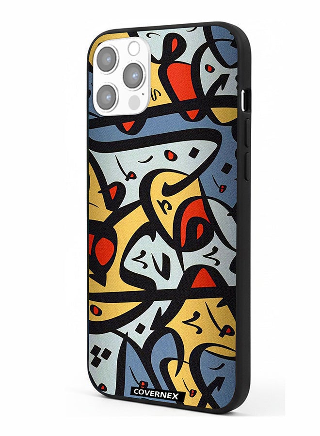 Covernex Apple iPhone 12 Pro Protective Case Cover Printed Featuring Abstract Arabic Calligraphy Art - Image 1