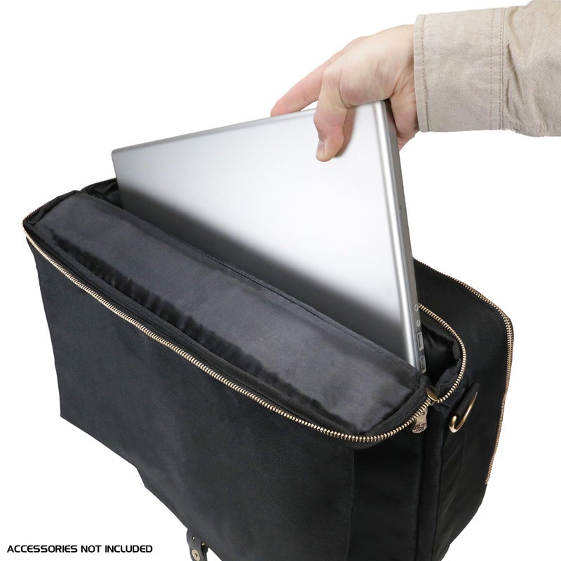 ENHANCE MTG Bag Compatible with Deck Box, Top Loader Binder, MTG Commander Deck & more TCG Trading Card Accessories - Trading Card Travel Bag with Card Defender Screen, Customizable Interior (Black) - Image 5