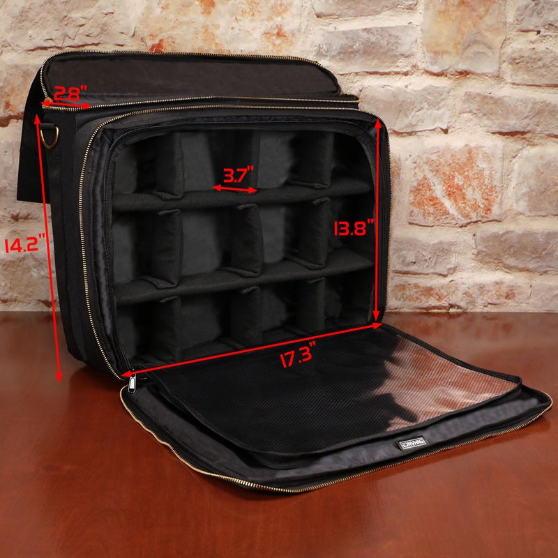 ENHANCE MTG Bag Compatible with Deck Box, Top Loader Binder, MTG Commander Deck & more TCG Trading Card Accessories - Trading Card Travel Bag with Card Defender Screen, Customizable Interior (Black) - Image 2