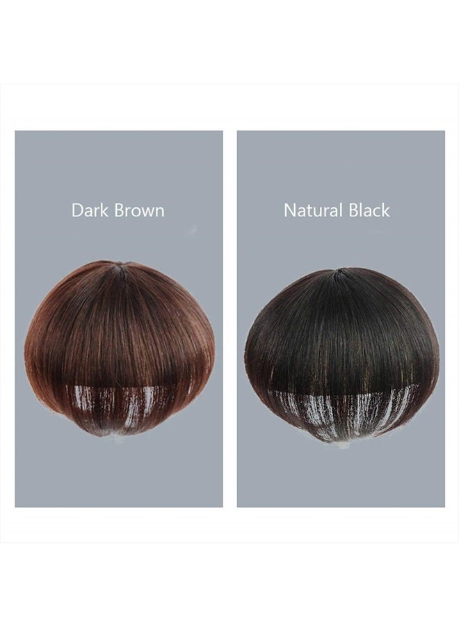 Drasawee Human Hair Toppers for Women Short Straight Clip in Top Hairpiece for Thinning Hair Hair Loss Cover Hair 7x10 20cm Dark Brown - Image 3