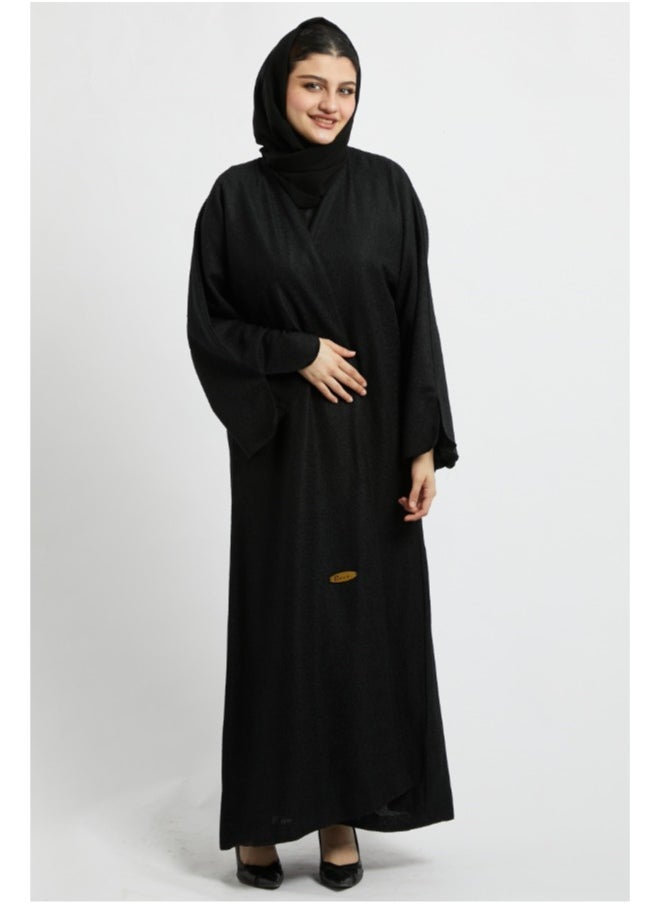 Evva Evva Luxury Saudi Abaya for Women – Elegant Open Front Modest Wear in Premium Fabric – Ideal for Ramadan, Eid, and Everyday Elegance 
