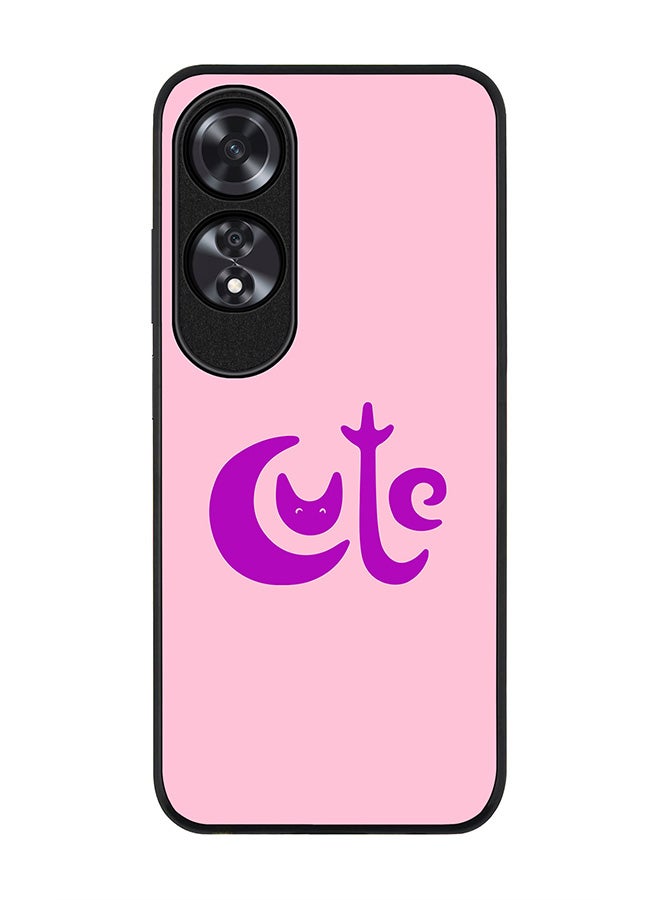 Stylizedd Rugged Black edge case for Oppo A60, Slim fit Soft Case Flexible Rubber Edges Anti Drop TPU Gel Thin Cover -  Cute - Image 1