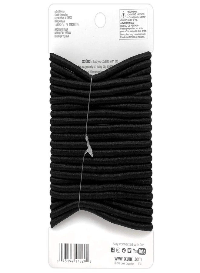 Scunci Effortless Beauty Thick Hair No-damage Black Elastics, 72 Count - Image 4