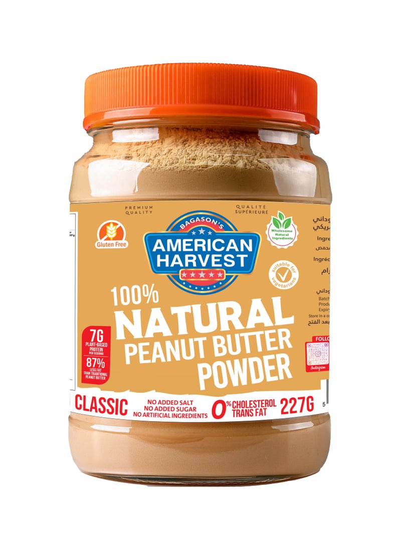 American Harvest All Natural Peanut Butter Powder 227g - Image 1