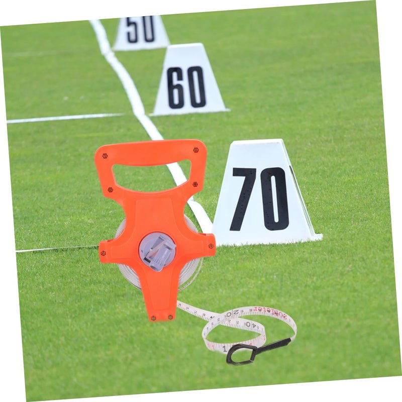20M Hand Crank Tape Measure for Construction with Plastic Frame, Long Measuring Tape for Carpentry and Outdoor Use, Sturdy Reel Tool for Precise Linear Measurement - Image 5