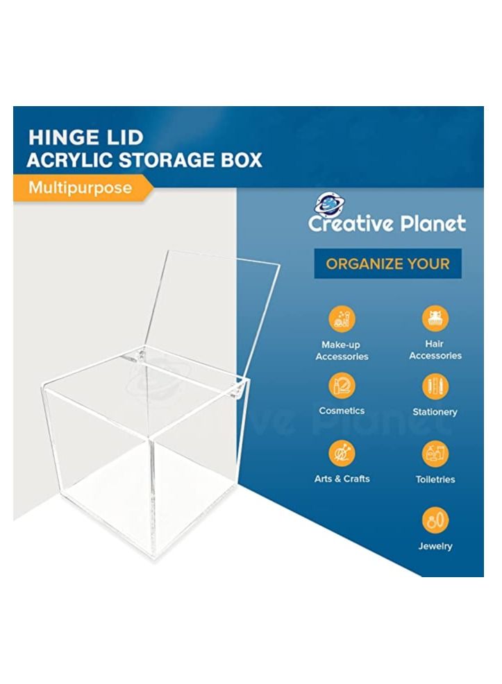 Creative Planet Acrylic Coffee Pod Capsule Holder For Nespresso Vertuoline, Space Saving Kitchen Organizer 1 Compartments with Hinge Lid. Perfect Storage Box (Pack of 2) - Image 2