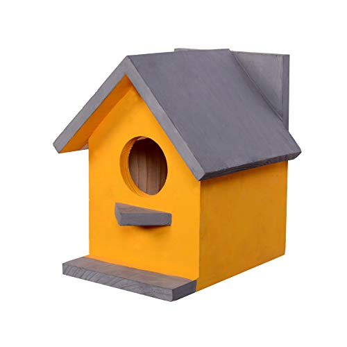 Cket® Bird House Nest Box Breeding House for Sparrow, Budgies and Finches Eco Friendly Wooden Water Resistance for Garden Balcony Hanging HS01 - Image 1