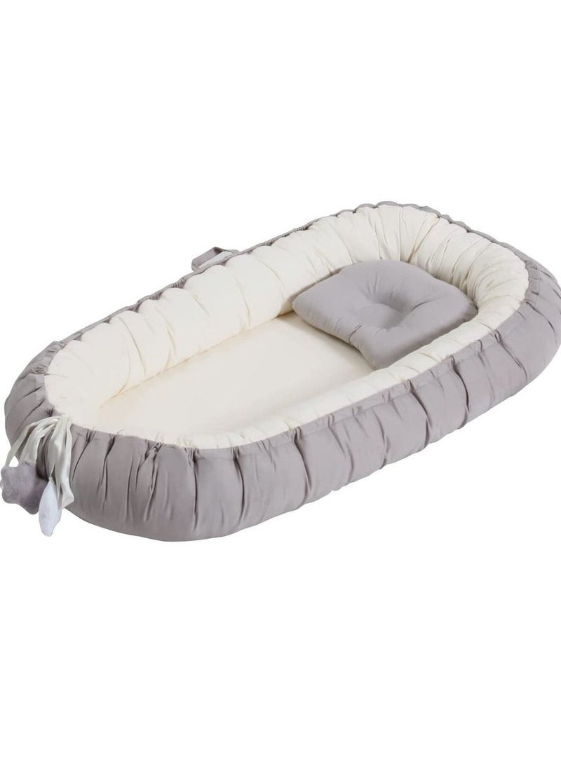 Gonice Recliner for Newborns - Portable Crib Bed for Co-Sleeping - Comfortable Recliner Cushion and Snuggle Nest with Pillow - Baby Boys & Girls (0-12 months)  - Image 1