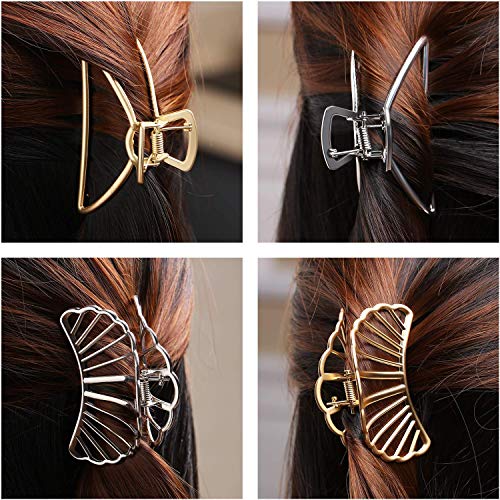 BIRDWARE Medium-Size Multi Color Imported Metal Material Butterfly hair Clips For Women & Design as per available (Pack Of 5) | hair clutchers - Image 5