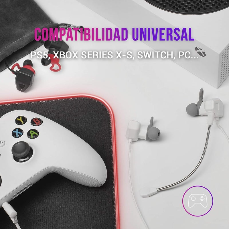 مارس_جيمنج مارس جيمينغ MIHX سماعات أذن داخلية سوداء مع ميكروفون PS4/PS5/XBOX/Switch/PC صغير - Image 5