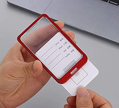 WHNOATOC id Card Holder for Office, id Card Holder for Women, id Card Holder for Men Stylish,id Card Holder for School Student,id Card Holder for Office Steel,Office id Card Covers Holders Pack 2,Red - Image 2