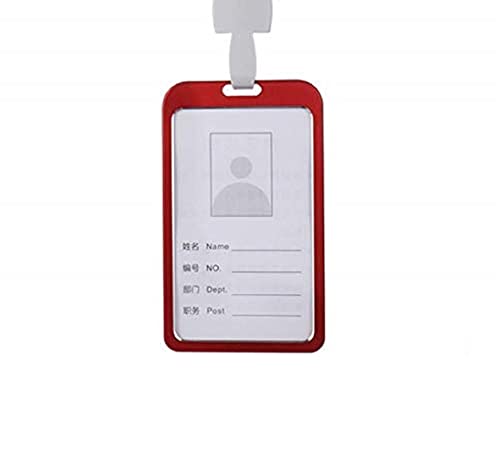 WHNOATOC id Card Holder for Office, id Card Holder for Women, id Card Holder for Men Stylish,id Card Holder for School Student,id Card Holder for Office Steel,Office id Card Covers Holders Pack 2,Red - Image 5