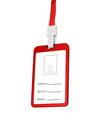 WHNOATOC id Card Holder for Office, id Card Holder for Women, id Card Holder for Men Stylish,id Card Holder for School Student,id Card Holder for Office Steel,Office id Card Covers Holders Pack 2,Red - Image 4