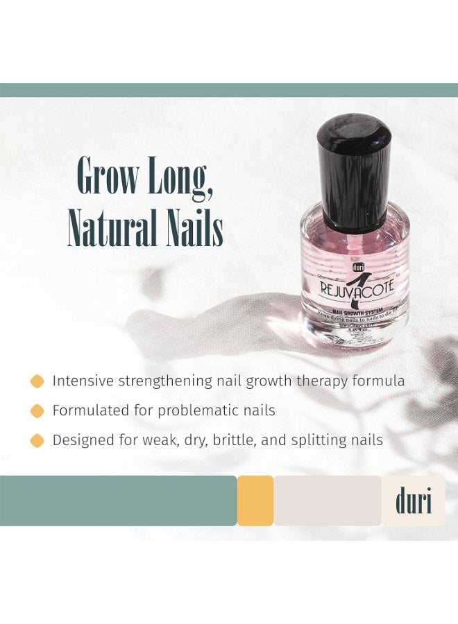 duri Rejuvacote 1 Nail Growth System - Original Maximum Strength Formula - Nail Strengthener and Nail Growth - Base and Top Coat - Pack of 3-0.45 fl. oz. - Image 4