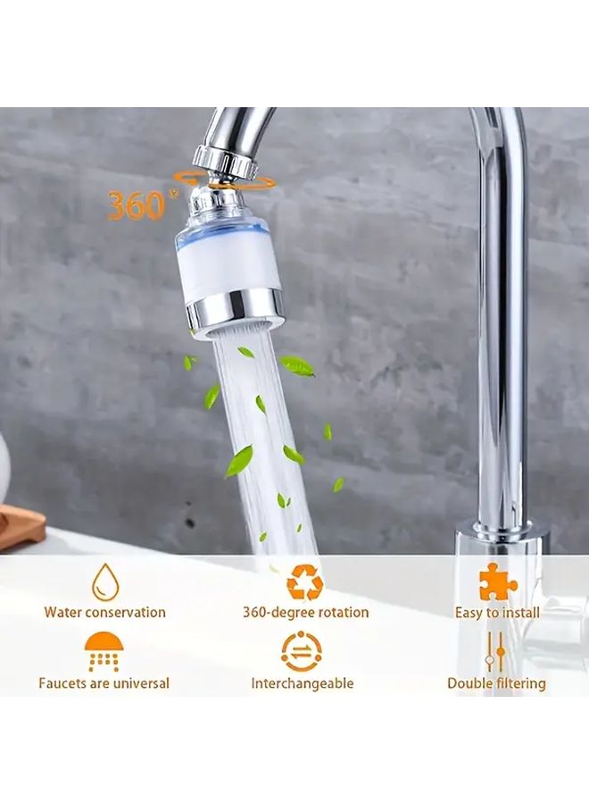 360 Rotating Faucet Water Filter With 1 Pcs Filter Element For Kitchen Bathroom Sink - Image 3