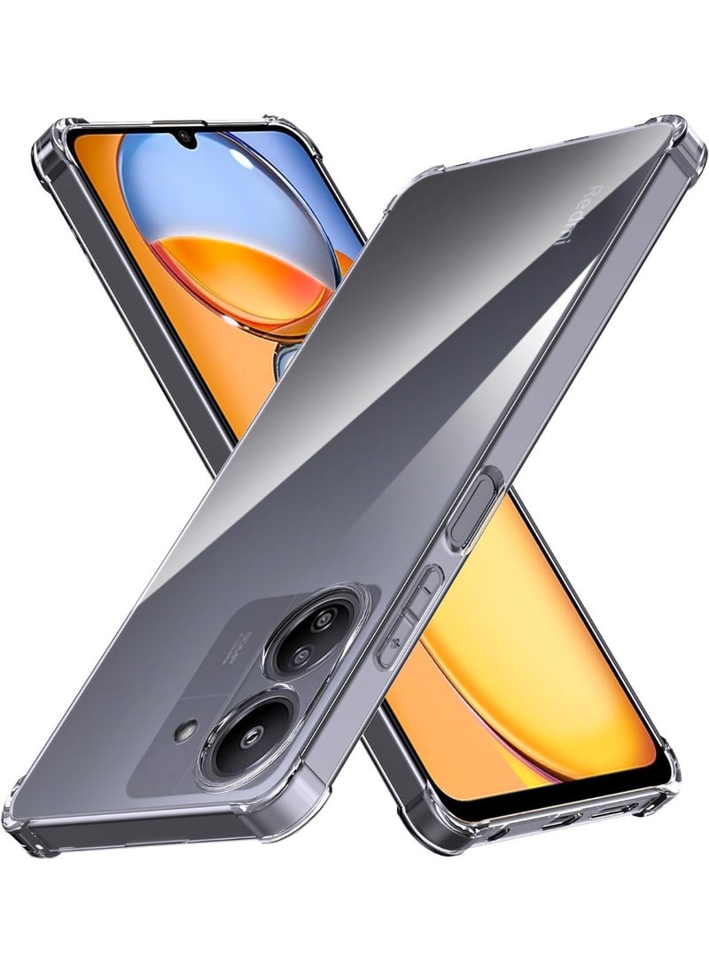 Shockproof Transparent Case Compatible with Xiaomi Redmi 13C - Poco C65