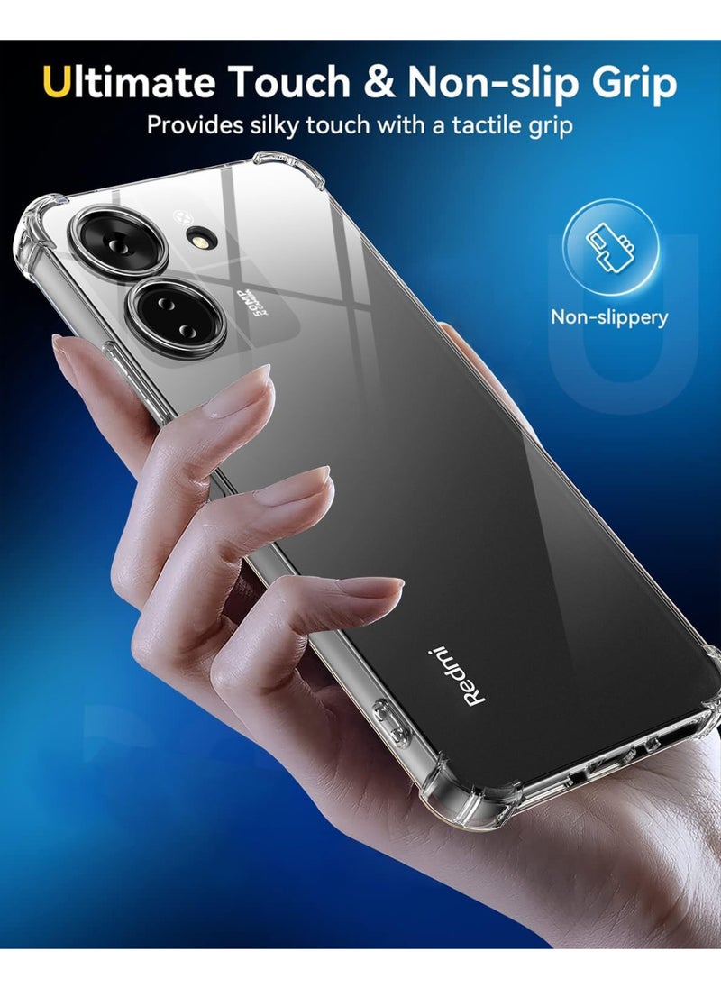 Shockproof Transparent Case Compatible with Xiaomi Redmi 13C - Poco C65