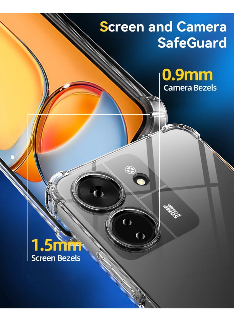 Shockproof Transparent Case Compatible with Xiaomi Redmi 13C - Poco C65